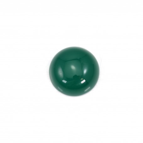 Cabochon agate vert ronde 14mm x 1pc