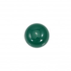 Agata verde cabochon, forma rotonda 14mm x 1pc