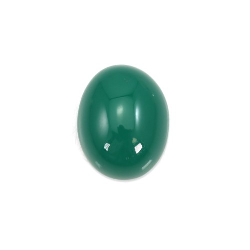 Cabochon agate vert ovale 8*10mm x 4pcs