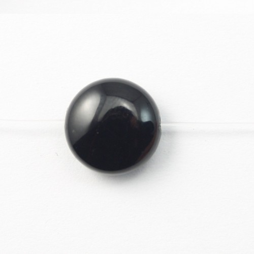 Agata nera rotonda 14 mm x 2 perle