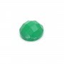 Cabochon agate vert ovale facette 7x9mm x 1pc