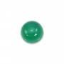 Cabochon green agate round 8mm x 4pcs