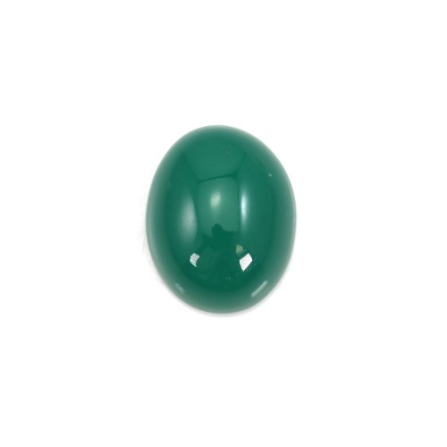 Cabochon agate vert ovale 7x9mm x 4pcs