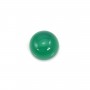 Cabochon green agate round 6mm x 4pcs