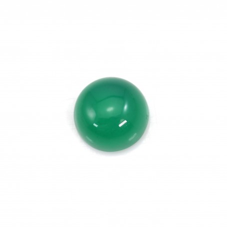 Cabochon agate vert ronde 6mm x 4pcs