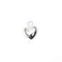 Bracelet charm silver heart 925 5x8mm x 2pcs