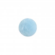 Cabochon aquamarine, forma redonda plana, 8mm x 1pc