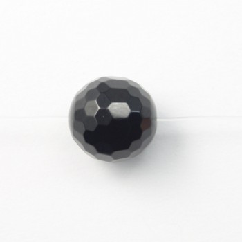 Agata nera rotonda sfaccettata 10 mm x 4 perline