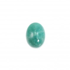Amazonite cabochon from Peru, in oval shaped, 7x9mm x 1pc