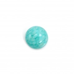 Amazonite cabochon from Peru, in round shape, 10mm x 1pc
