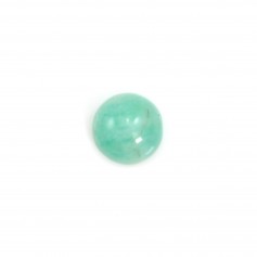 Amazonite cabochon from Peru, in round shaped, 2mm x 2pcs