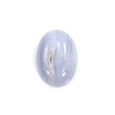 Cabochon oval chalcedony 10x14mm x 1pc