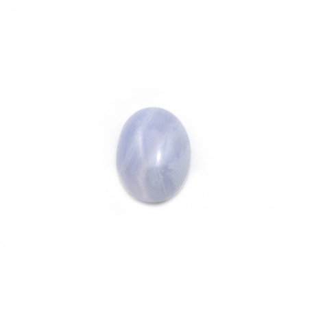 Blue chalcedony cabochon, in oval shaped, 4 * 6mm x 4pcs