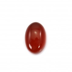 Red agate cabochon, oval shape 4x6mm x 4pcs