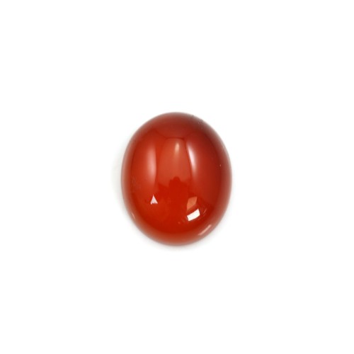 Roter Achat Cabochon oval 10x14mm x 2pcs