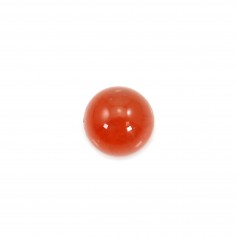 Round red agate cabochon 4mm x 4pcs