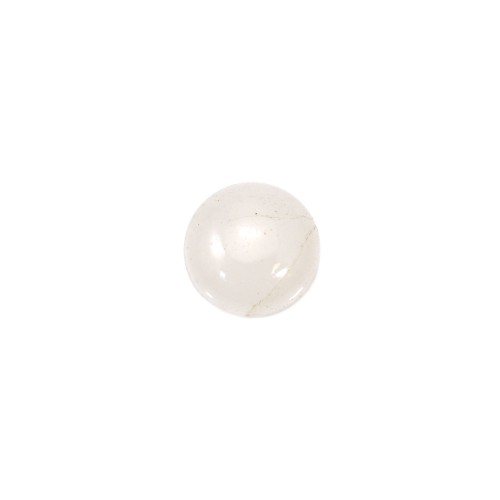 Cabujón de Jade blanco, forma redonda 8mm x 4pcs