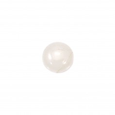 Cabochon Jade blanc, de forme ronde 8mm x 4pcs