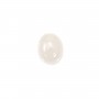 Cabochon jade blanc oval 10x12mm x 2pcs