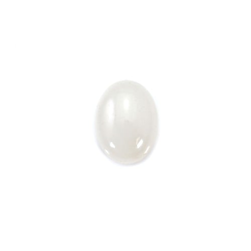 Cabochon jade blanc oval 13*18mm x 1pc