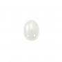 Cabochon jade blanc ovale 12x16mm x 1pc