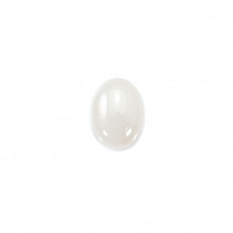 Cabochon jade blanc oval 4x6mm x 4pcs