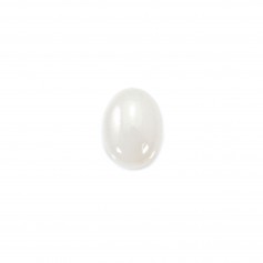 Cabochon di giada bianca, forma ovale 4x6mm x 4pz