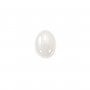 Cabochon Jade blanc, forme ovale 3x5mm x 4pcs