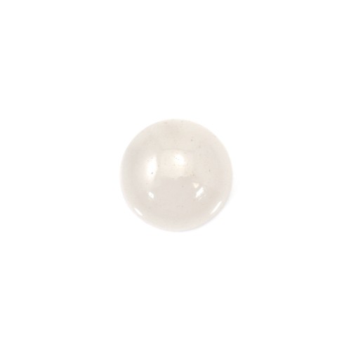 Cabochon white jade round 12mm x 2pcs