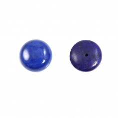 Cabochon lapis-lazuli rond semi percée x 1pc