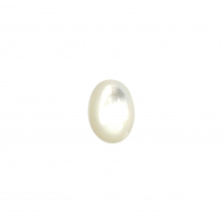 Cabochon ovale 6x8 mm Nacre Blanc x1pc