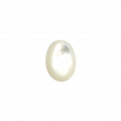 Cabochon oval 13x18mm Blanco Madre Perla x 1pc