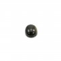 Obsidian oval-shaped cabochon, in size of 9x11mm x 1pc