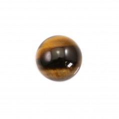 Cabujón ojo de tigre redondo plano 14mm x 2pcs