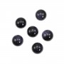 Cabochon Reconstituted Palissandro round 6mm x 1pc