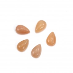 Cabochon of sunstone, in the shape of a drop 6x9mm x 1pc