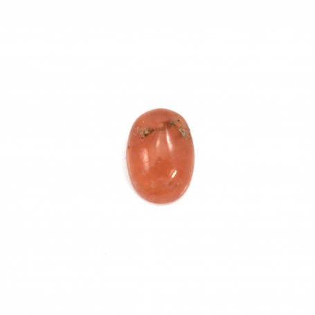 Cabochon de rhodochrosite rose, de forme ovale, et de taille 5x7mm x 2pcs