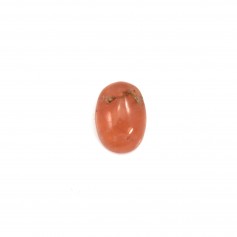 Pink rhodochrosite cabochon, in oval shape, in size of 5x7mm x 2pcs