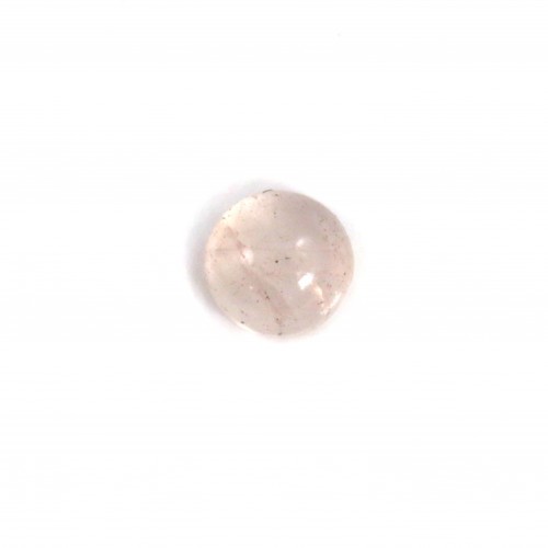 Cabochon di quarzo rosa rotondo 4 mm x 4 pezzi
