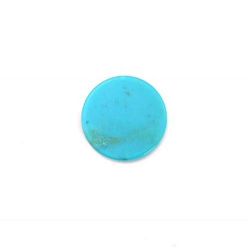 Cabochon Turquoise rond plate 12mm x1pc