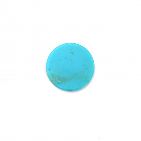 Cabochon Turquoise rond plate 10mm x1pc