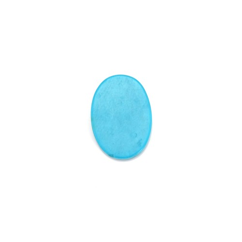 Cabochon Turquoise oval and flat shape, 10x14mm x 1pc