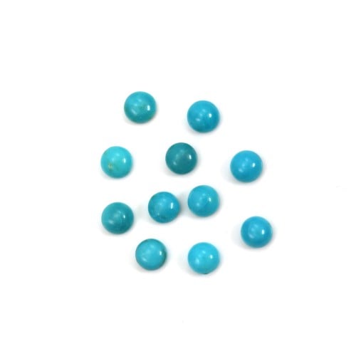 Cabochon Turquoise Ronde 2.5mm x 2pc