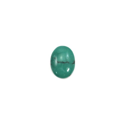 Cabochon turquoise ovale 7x9mm x 1pc