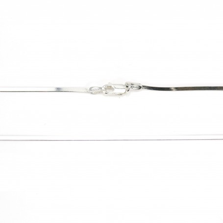 Kette Spiegelmasche Fischgrätenmuster 1.5mm Silber 925 mit Anti-Trending-Behandlung x 40cm