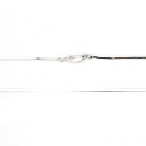 Kette Spiegelmasche Fischgrätenmuster 1.5mm 925er Silber mit Anti-Trending-Behandlung x 45cm