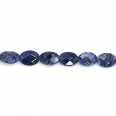 Sodalite oval faceted 10x14mm x 2pcs