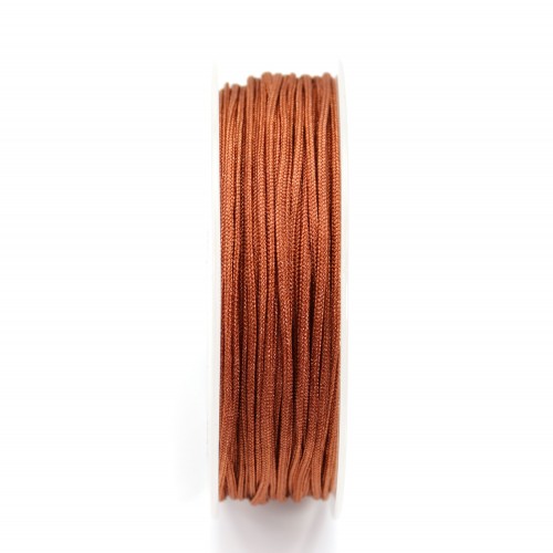 Cognac brown polyester thread 1.5mm x 15m