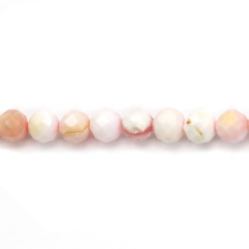 Lambi pink round faceted 4mm x 39cm