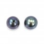 Half-drilled round dark blue freshwater pearl 4-5mm x 1pc
